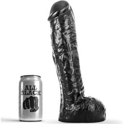 Obsenza - Gode All Black 29 cm avec Veines Réalistes et Socle Stable - Noir - Image 1