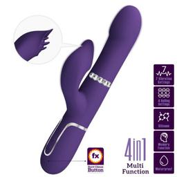 Obsenza - Vibromasseur Zalin Perles Lapin 4 en 1 pour Plaisir Intense - Violet - Image 1