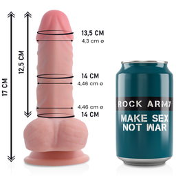 Obsenza - Realistic Dual Density Panzer Dildo with Suction Base – 17 cm - Image 1