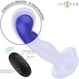 Obsenza - INTENSE Shorty Vibrator mit Saugnapf und Fernbedienung für intensive Stimulation - Blau - Image 1