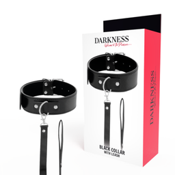 Obsenza - Collier de Posture en Cuir avec Laisse en Chaîne DARKNESS - Image 1