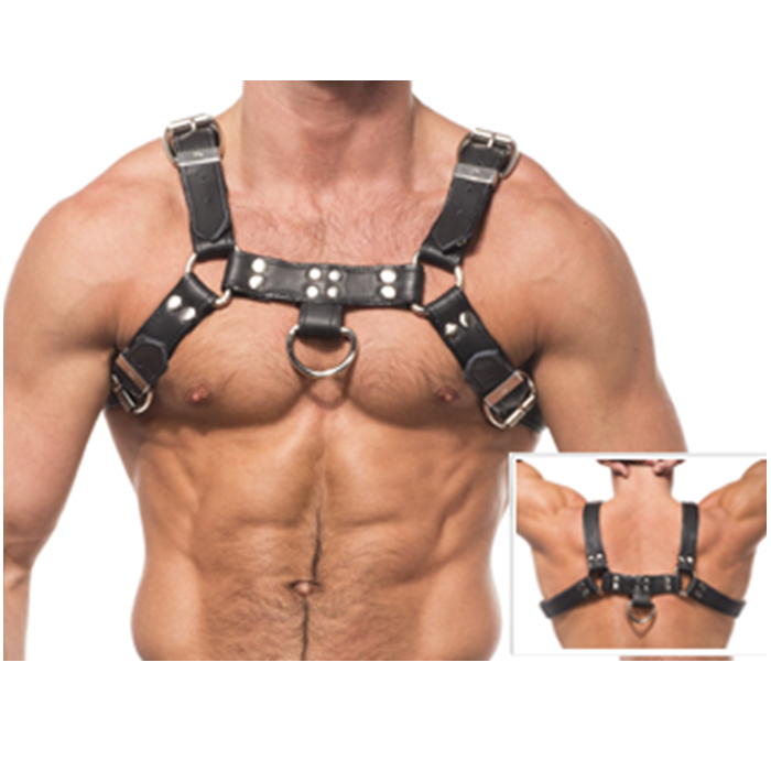 Obsenza - Harnais en Cuir avec Chaînes Métalliques pour BDSM - TU - Image 3