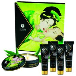 Obsenza - Shunga Secret Geisha Green Tea Erotic Kit for Couples - Green - Image 1