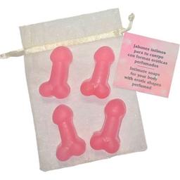 Obsenza - Mini Savons Parfumés en Forme de Pénis Rose pour Événements Fun et Original - Rose - Image 1