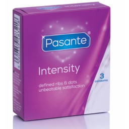 Obsenza - Pasante Puntos y Estrías Intensity – Pack de 3 Condones Texturizados - Image 1