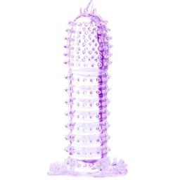 Obsenza - Funda para pene con puntos estimulantes morado 14 cm - Image 1