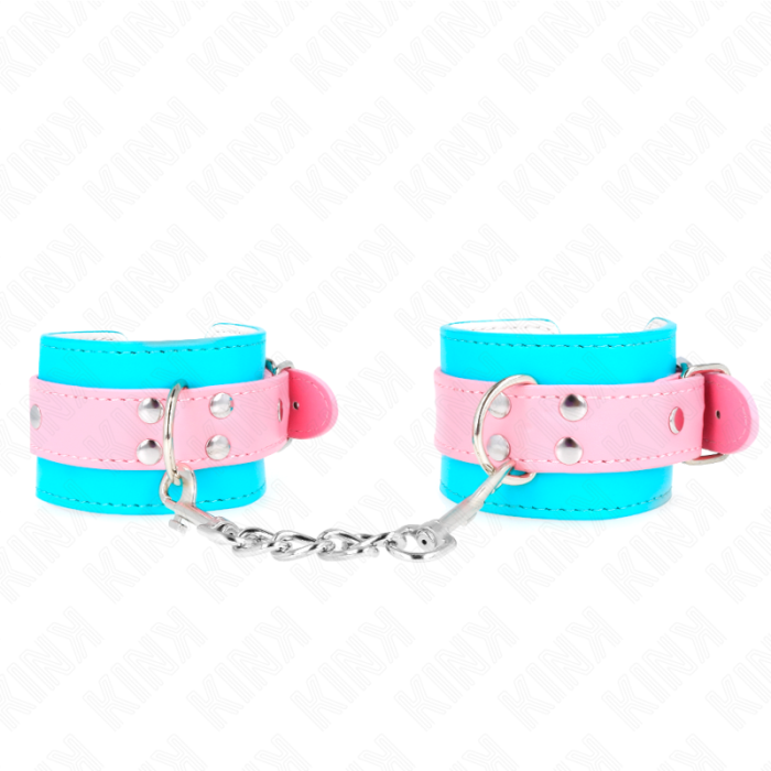 Obsenza - Bracelets de Poignet Ajustables KINK pour BDSM Confort et Sécurité - Bleu Ciel - Image 1