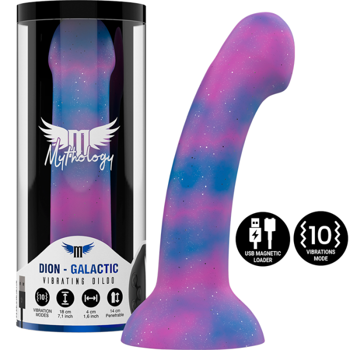 Obsenza - Dion Galáctico Dildo con Vibración y Tecnología Watchme - Negro - Image 1