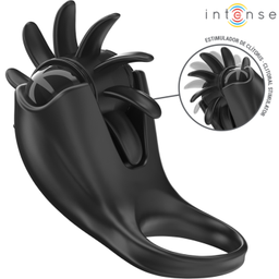 Obsenza - Anneau Vibrant MABEL avec 10 Modes et Stimulateur Clitoridien - Noir - Image 1