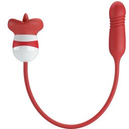 Obsenza - Ashlynn Masturbatore Bocca Rossa - Stimolazione Realistica e Vibrazioni Potenti - Rosso - Image 1