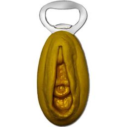 Obsenza - Silver opener with a golden vagina shape - Image 1