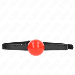 Obsenza - KINK Roter Fester Ball Gag 4 cm mit verstellbarem Riemen - Rot - Image 1