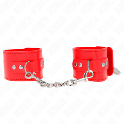 Obsenza - Muñequeras Ajustables con Cierre Candado Rojo 16-23 cm x 5. - Rojo - Image 1