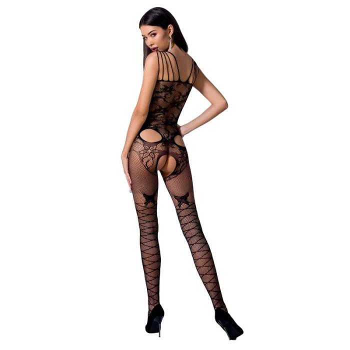 Obsenza - Elegant Passion Woman BS076 Fishnet Bodystocking with Lace and Crotch Opening - OS - Image 1