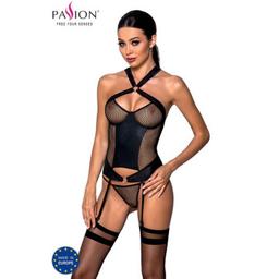 Obsenza - Corset de Couro Ecológico Amanda Passion S/M - Sedução e Elegância - Preto - Image 1