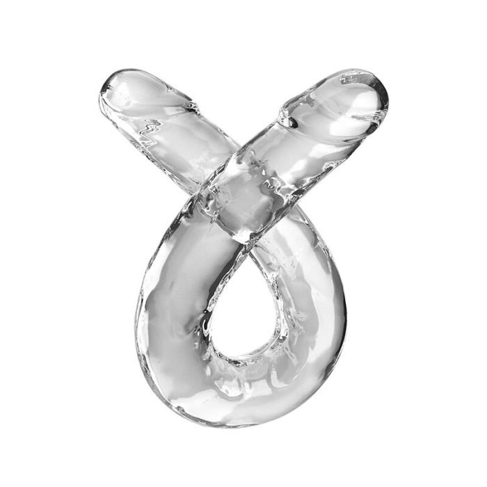 Obsenza - Double Trouble Dildo Duplo Transparente 46cm para Prazer Extremo - Image 1