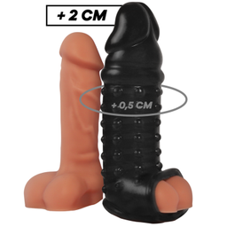 Obsenza - Extensión y Funda de Pene V11 Negro para Mayor Grosor y Placer - Negro - Image 1