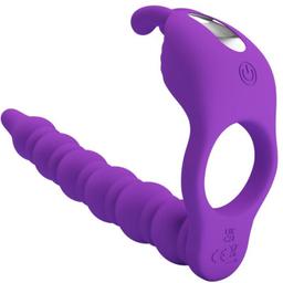 Obsenza - Anéis Penianos com Vibrador e Plug Estimulador para Prazer Máximo - Preto - Image 1