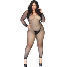 Obsenza - Leg Avenue Kristallisierter Netz-Bodystocking 1X-2X für Verführung und Eleganz - OS - Image 1