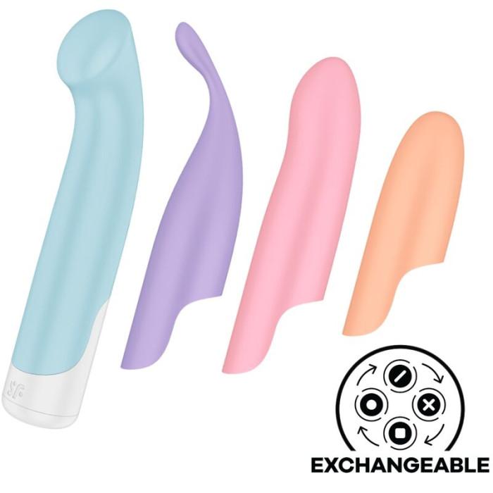 Obsenza - Satisfyer Playful Four Set: 4-in-1 Vibrator Collection with Power Bullet - Gray - Image 1