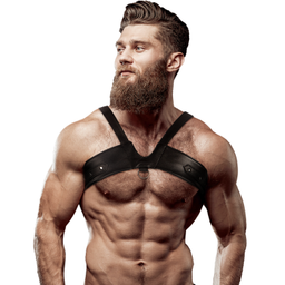 Obsenza - Brustgurt aus veganem Leder für Männer im Brigade-Design - OS - Image 1