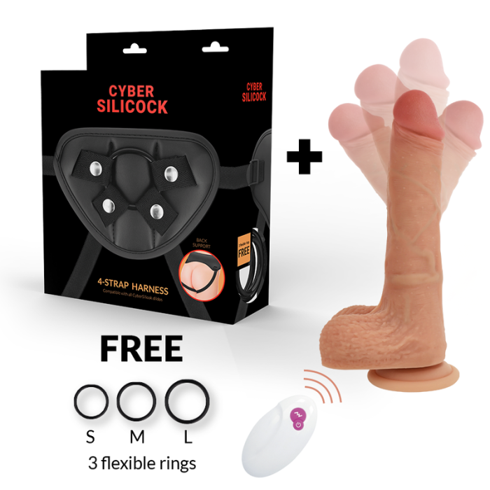 Obsenza - Cyber Silicoock Mr Rick Remote Control Strap-On for Realistic Pleasure - Image 1