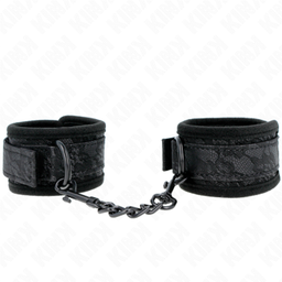 Obsenza - KINK Dark Lace Handgelenkmanschetten, Verstellbar, Neopren - Schwarz - Image 1