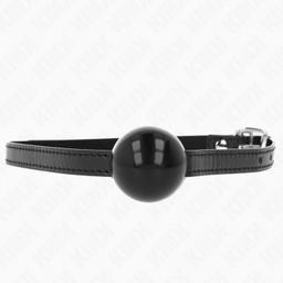 Obsenza - Palla Singola Nera Gag 4 cm 65 x 1,5 cm KINK - Controllo e Sottomissione Eleganti Articoli BDSM - Nero - Image 1