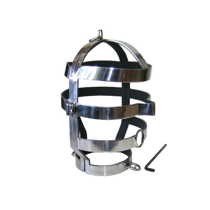 Obsenza - Possessive Steel BDSM Mask with Collar Attachment - Image 1
