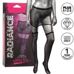 Obsenza - Radiance Plus Size Garter Skirt with Thigh High Stockings by CalExotics - Plus size - Image 1