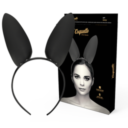 Obsenza - Tiara com Orelhas de Coelho em Couro Vegano para Looks Sensuais - L/XL - Image 1