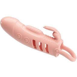 Obsenza - Funda Vibradora para Pene con Rabbit Natural de Pretty Love - Image 1