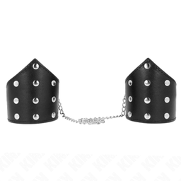 Obsenza - Bracciali Stile Punto Nero con Catena Regolabile 17-23 cm x 8,5 cm KINK - Nero - Image 1
