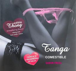 Obsenza - Girl Strawberry Flavor Wafer Thong &amp; Nipple Pads for Erotic Fun - OS - Image 1
