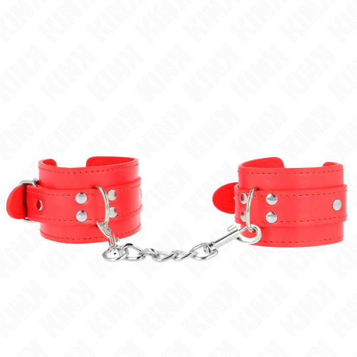 Obsenza - KINK Adjustable Red Wrist Restraints for Enhanced Control - Red - Image 1
