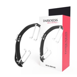 Obsenza - Mordaza con Ganchos de Cuero Darkness para Juegos BDSM - Negro - Image 1