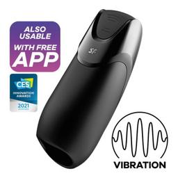 Obsenza - Satisfyer Homme Vibration+ Masturbateur Vibrant Connecté - Noir - Image 1