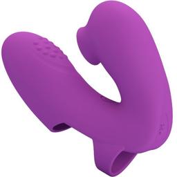 Obsenza - Vibrateur de Doigts Athena avec Stimulateur Clitoris Violet par Pretty Love - Violet - Image 1