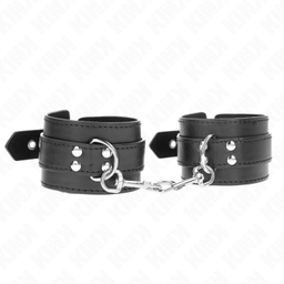 Obsenza - Muñequeras con Tachuelas Negros para BDSM 35x6 cm - KINK - Image 1