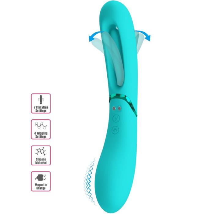 Obsenza - Vibrador Punto G Lexie con 7 Modos de Vibración y Estimulación Dual Azul - Image 1
