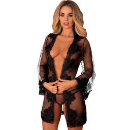 Obsenza - Elegant Livco Corsetti Fashion Herina LC XG056 Dressing Gown and Panty Set - OS - Image 1