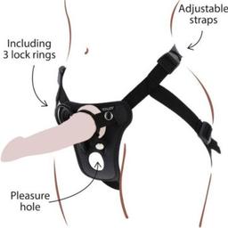 Obsenza - Imbracatura Strap-On Get Real per Piacere di Ruolo Scopri l'imbracatura strap-on Get Real, progettata per elevare le tue esperienze di gioco di ruolo con comfort e versatilità. - Nero - Image 1