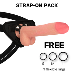 Obsenza - Imbracatura e Dildo in Silicone Liquido Premium Kingcobra 24 cm - Realistico e Sicuro - Image 1