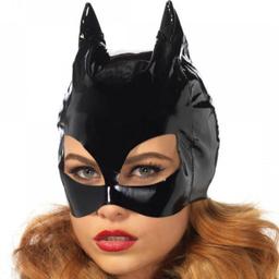 Obsenza - Masque de Catwoman en Vinyle pour Fantasmes et Jeux Érotiques - TU - Image 1