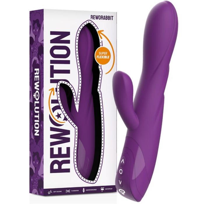 Obsenza - Vibrateur Reworabbit Flexible avec Lapin pour Double Stimulation - Violet - Image 1