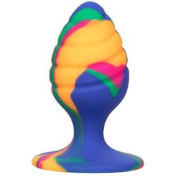 Obsenza - Plug Anale Medio Cheeky Swirl Tie-Dye per Piacere e Divertimento - Image 1