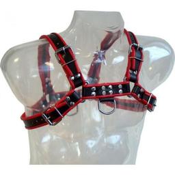 Obsenza - Adjustable Chain Harness for BDSM Play by Leather Body - OS - Image 1