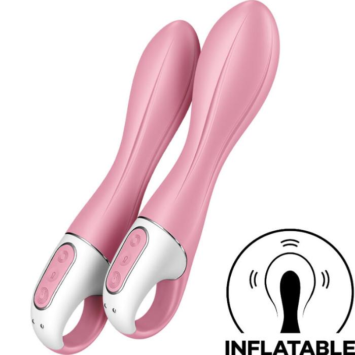 Obsenza - Satisfyer Aufblasbarer Vibrator 2 – Vielseitiges G-Punkt & Anal Spielzeug - Rosa - Image 1