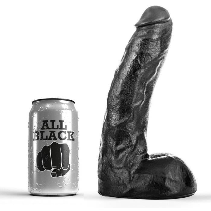 Obsenza - Dildo Flexible All Black de 22 cm para Placer Anal y Vaginal - Negro - Image 3