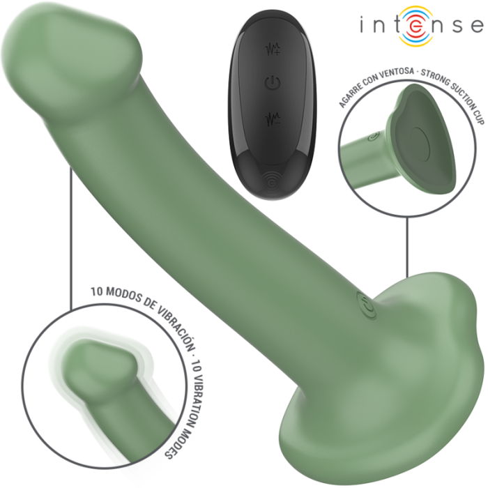 Obsenza - Vibrador con Ventosa Becca de INTENSE, 10 Modos de Vibración y Control Remoto - Verde - Image 1